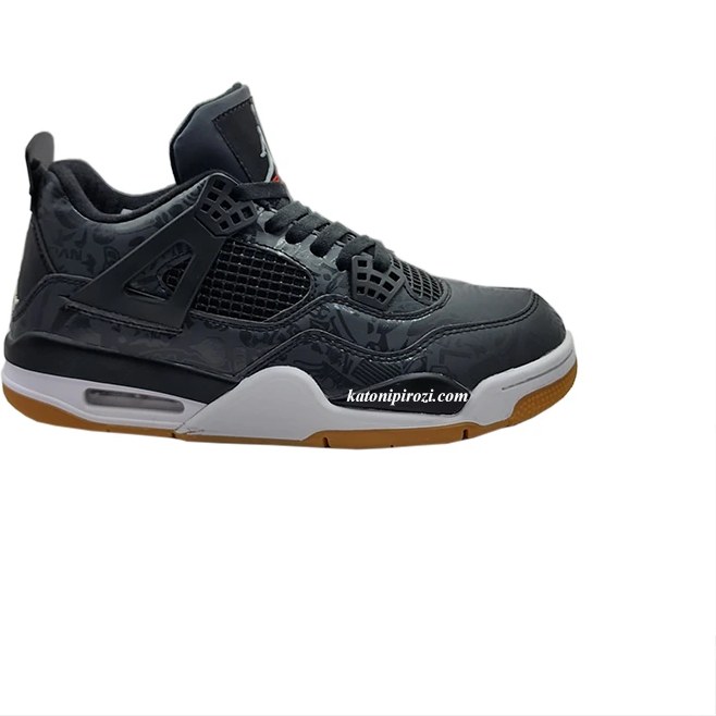 Jordan 4 shop black gum laser