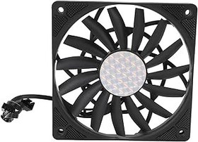 تصویر Velatemor PWM Case Fan 120mm ، فن خنک کننده PC ، سر و صدای کم ، 4Pin PWM Fan Computer Silent Fan ، 15 تیغه ، 500rpm تا 1800rpm ، نصب آسان ، 12V (سیاه) VELATEMOR PWM Case Fan 120mm, PC Cooling Fan, Low Noise, 4pin PWM Silent Computer Fan, 15 Blade, 500Rpm to 1800Rpm, Easy Installation, 12V (Black)