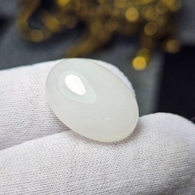 تصویر نگین سنگ جید سفید معدنی کد 35231 