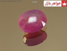 تصویر نگین یاقوت آفریقایی قرمز سرخ زیبا کد 64887 