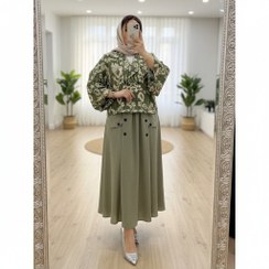 تصویر ست شومیز و دامن ناهید کد ۱۹۱۵۶۳۵ 