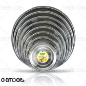 تصویر سینی گرد استیل یونیک Unique 