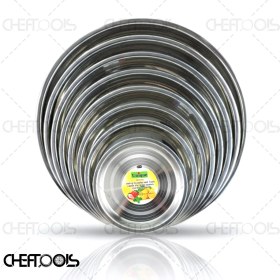 تصویر سینی گرد استیل یونیک Unique 