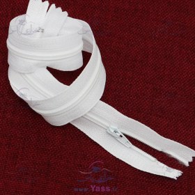 تصویر زیپ 50 سانت ساده سفید 