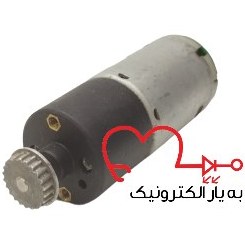 تصویر موتور گیربکس دی سی مشکی (6V 1500RPM) 