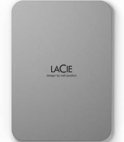 تصویر درایو موبایل LaCie، 4 ترابایت، هارد اکسترنال قابل حمل - Moon Silver، USB-C 3.2، برای PC و Mac، بازیافت پس از مصرف‌کننده، با Adobe All Apps Plan (STLP4000400) 