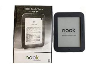 تصویر دستگاه کتاب خوان الکترونیکی لمسی Barnes and nobleبا دو گیگ حافظه, امکان استفاده از wifi و نور درخشان. 