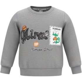 تصویر ست سویشرت آستین بلند و شلوار راحتی پسرانه مدل مارمولک PJ1388 