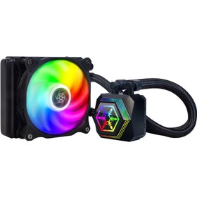 تصویر خنک کننده پردازنده سیلوراستون مدل PF120-ARGB SilverStone PF120-ARGB 120mm All in One RGB CPU L