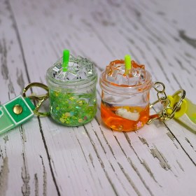 تصویر جاکلیدی آکواریومی مدل آبمیوه ای | Juice Keychain 