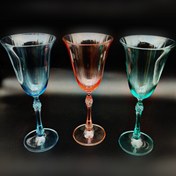 تصویر جام یا گیلاس رنگی اورجینال بوهمیا چک 