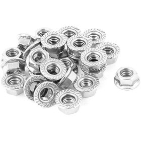 تصویر مهره واشردار 8 میلیمتر - 500 تایی Hex Flange NUT M8