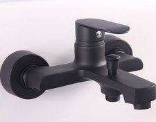 تصویر ست 4تکه لازارو مدل کروو - مشکی مات / 4تکه شیرآلات +شیرروشویی پایه بلند CERVO LAZARO FAUCETS