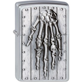 تصویر فندک اورجینال بنزینی زیپو مدل Zippo SKELETON HAND EMBLEM Zippo SKELETON HAND EMBLEM