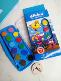 تصویر آبرنگ ۱۲ رنگه پالمو - آبی 