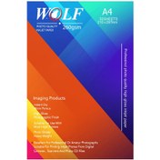 تصویر کاغذ A4 ولف براق 260 گرم 50 عددی (WOLF PAPER A4 GLOSSY 260 gr 50 SHEETS) 