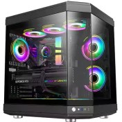 تصویر کیس کامپیوتر گیم مکس Hype FRGB Mid Tower مشکی GameMax Hype FRGB Mid Tower Black Computer Case
