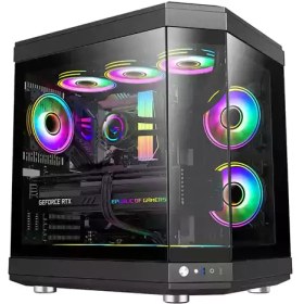 تصویر کیس کامپیوتر گیم مکس Hype FRGB Mid Tower مشکی GameMax Hype FRGB Mid Tower Black Computer Case