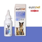 تصویر قطره تمیز کننده و ضد عفونی کننده گوش سگ و گربه یوروپت Europet ear health حجم ۱۰۰ میلی لیتر ۱۰۰ میلی لیتر یورویت سگ و گربه