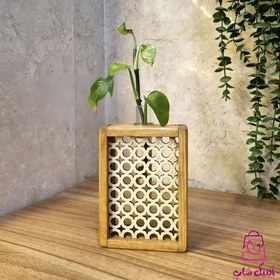 تصویر گلجای چوبی حصیری 