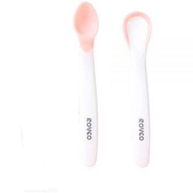 تصویر قاشق حرارتی 2 عددی 6+ ماه رووکو Rovco Baby spoon code:RK3719