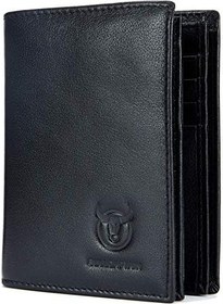 BULLCAPTAIN Men's RFID Blocking Bifold Wallet – Genuine Leather, Large Capacity
