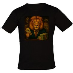 تصویر تیشرت پسرانه شیر طرح Rich Lion 