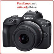 تصویر دوربین عکاسی بدون آینه کانن مدل EOS R100 با لنز ۱۸-۴۵mm رزولوشن ۲۴ مگاپیکسل UHD 