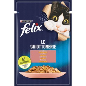 تصویر پوچ گربه فلیکس پورینا طعم ماهی سالمون در ژله 75 گرم - روسیه Felix Purina Salmon 85g