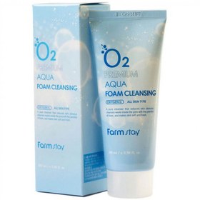 تصویر فوم آبرسان آکوا برند فارم استی Farm Stay O2 Premium Aqua Foam Cleansing