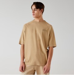 تصویر تیشرت مردانه لاکوست اورجینال قهوه ای Lacoste TYCF372B4DCE943A00 