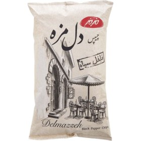 تصویر چیپس دل مزه فلفل سیاه 