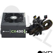 تصویر پاور کامپیوتر کورسیر ظرفیت 430 وات مدل CORSAIR CX430 غیر ماژولار استاندارد 80 پلاس برنز استوک 