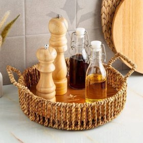 تصویر سبد حصیری گرد 