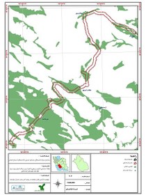 تصویر عنوان نقشه: موقعیت اراضی قابل حفاظت در پهنه اثر پذیر شیراز -بوانات 
