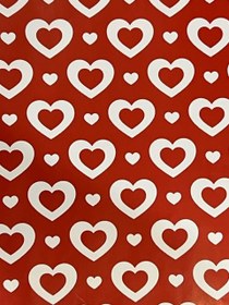 تصویر کاغذ کادو گلاسه قلب بسته ۲ عددی 