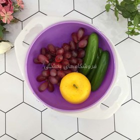 تصویر سبد میوه و سبزیجات دوطرفه آبکش دار 