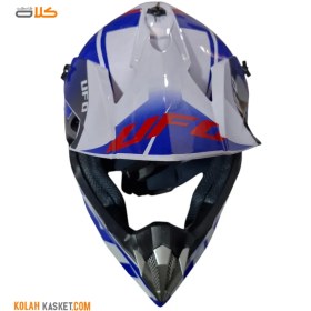 تصویر کلاه کاسکت کراس UFO رنگ آبی UFO Cross Helmet Blue