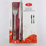 تصویر ست کارد و چنگال میوه خوری یونی هوم مدل دونا ۶ عددی استیل 