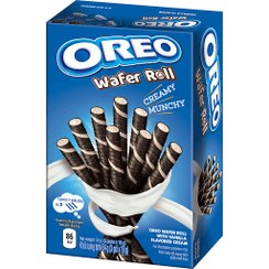 تصویر ویفر رولی اورئو با مغز وانیل (54 گرم ) oreo wafer roll بیسکویت و ویفر اورئو