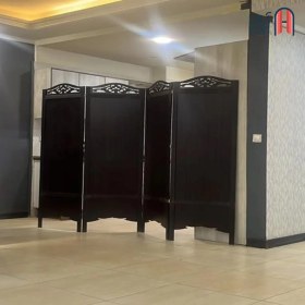 تصویر پاراوان ساده کلاسیک قهوه ای سوخته 