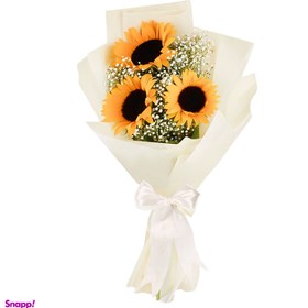 تصویر دسته گل طبیعی آفتابگردان سلدا 