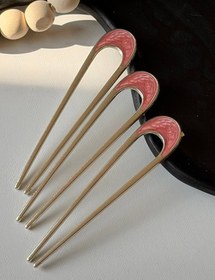 تصویر گیره مو کانزاشی دولاین صدفی 