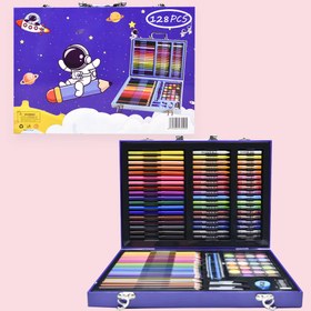 تصویر چمدون رنگ امیزی و نقاشی 