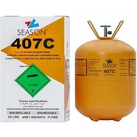 تصویر گاز مبرد R407C سیزن (11.3 کیلویی) 