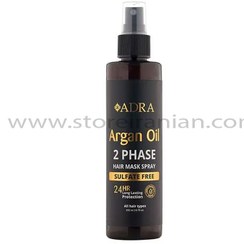 تصویر اسپری دو فاز فاقد سولفات روغن آرگان آدرا حجم 200 میلی لیتر Adra Argan Oil Bi Phase Spray Sulfate Free 200ml