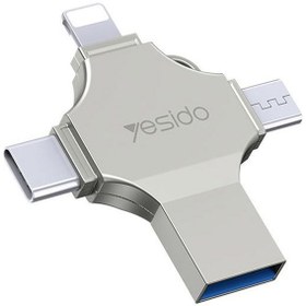 تصویر مبدل و فلش مموری یسیدو مدل FL10 ظرفیت 64 گیگابایت YESIDO FL10 FLASH DRIVE 64G