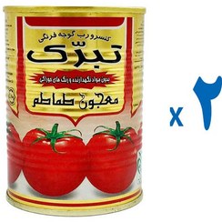 تصویر رب گوجه فرنگی 400 گرم تبرک کارتن 20 عدد 