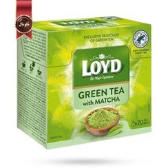 تصویر چای سبز کیسه ای هرمی لوید LOYD مدل ماچا matcha پک 20 تایی 