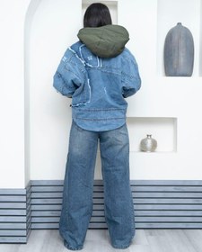 تصویر کاپشن ترکیبی پشت جین kapshen